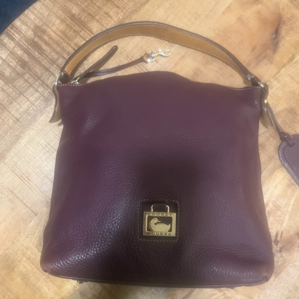 BEAUTIFUL Eggplant Authentic Dooney & Bourke satchel